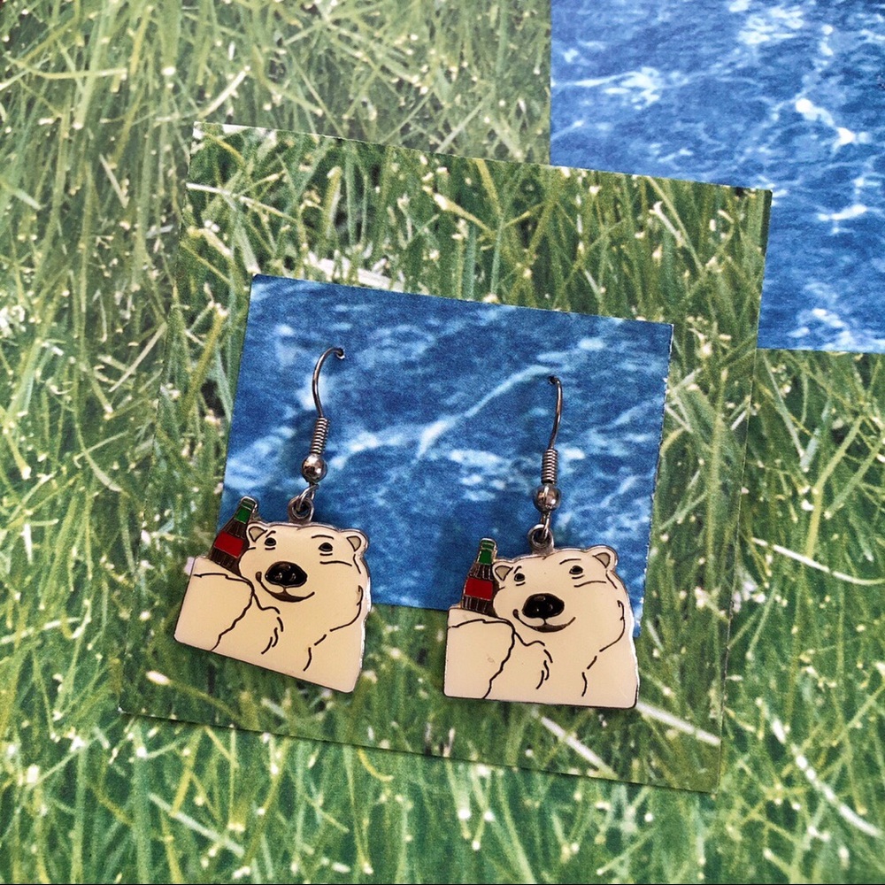 *sold* Vintage Coca-cola earrings
